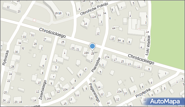 Warszawa, Chrościckiego Juliana, ks., 19, mapa Warszawy