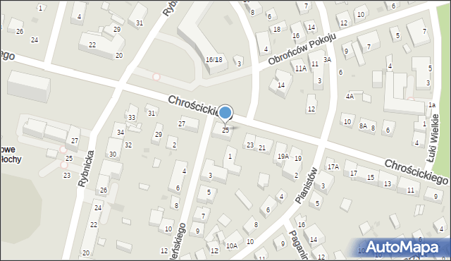 Warszawa, Chrościckiego Juliana, ks., 25, mapa Warszawy