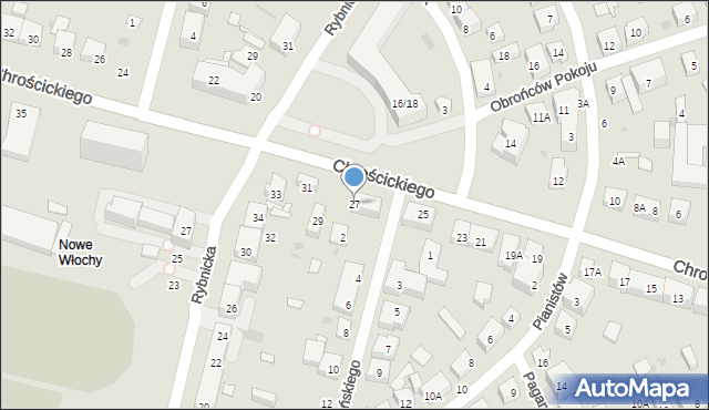 Warszawa, Chrościckiego Juliana, ks., 27, mapa Warszawy