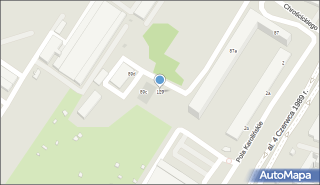 Warszawa, Chrościckiego Juliana, ks., 129, mapa Warszawy