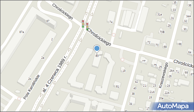 Warszawa, Chrościckiego Juliana, ks., 83, mapa Warszawy
