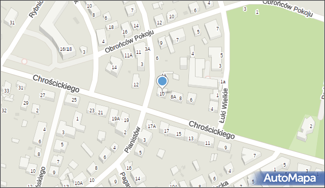 Warszawa, Chrościckiego Juliana, ks., 10, mapa Warszawy