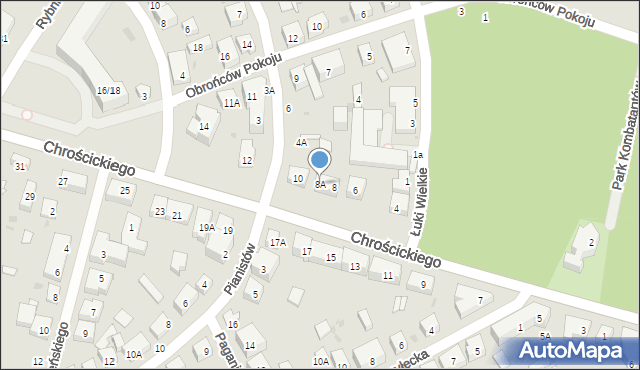 Warszawa, Chrościckiego Juliana, ks., 8A, mapa Warszawy