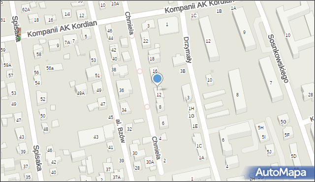 Warszawa, Chmiela Józefa, 14, mapa Warszawy