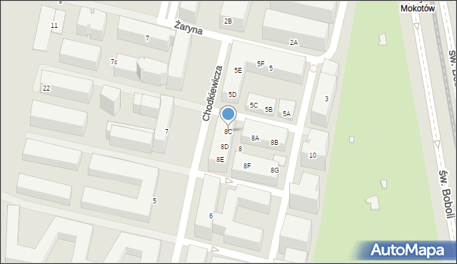 Warszawa, Chodkiewicza Jana Karola, hetm., 8C, mapa Warszawy
