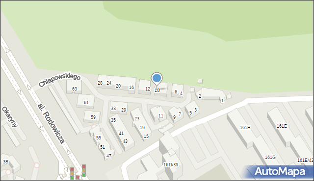 Warszawa, Chłapowskiego Dezyderego, gen., 10, mapa Warszawy