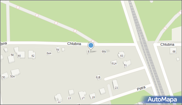 Warszawa, Chlubna, 66a, mapa Warszawy