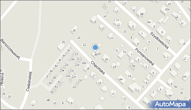 Warszawa, Chęcińska, 20, mapa Warszawy