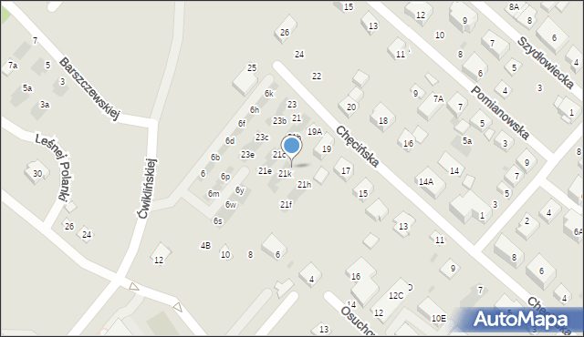 Warszawa, Chęcińska, 21l, mapa Warszawy