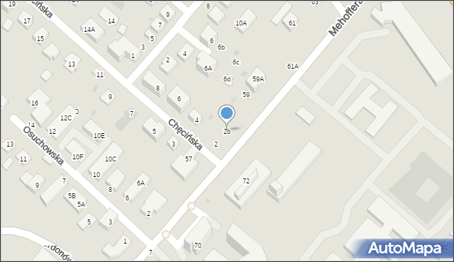 Warszawa, Chęcińska, 2b, mapa Warszawy