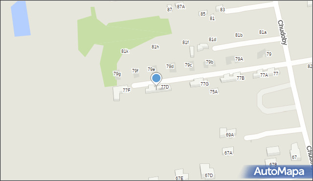 Warszawa, Chudoby Stanisława, 77E, mapa Warszawy