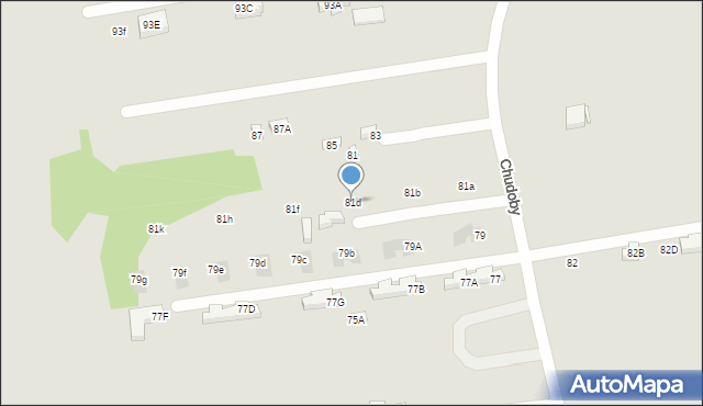 Warszawa, Chudoby Stanisława, 81d, mapa Warszawy