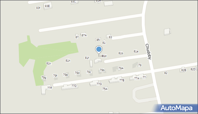 Warszawa, Chudoby Stanisława, 81e, mapa Warszawy