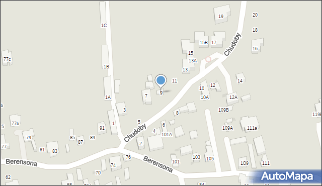 Warszawa, Chudoby Stanisława, 9, mapa Warszawy