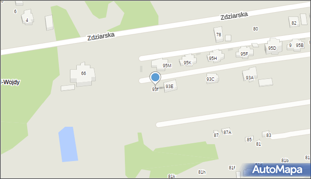 Warszawa, Chudoby Stanisława, 93f, mapa Warszawy