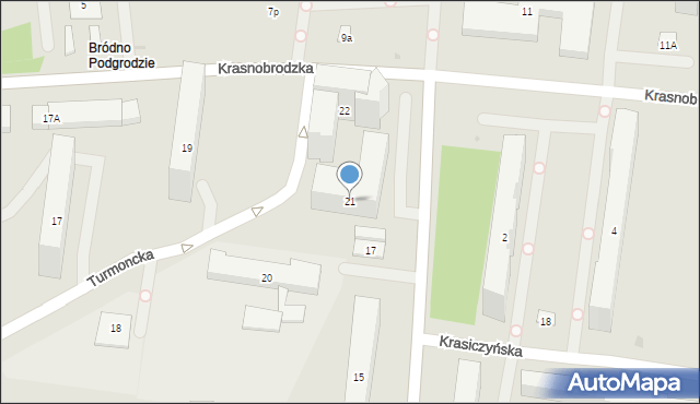 Warszawa, Chodecka, 21, mapa Warszawy