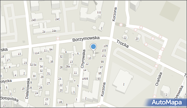 Warszawa, Chyrowska, 16, mapa Warszawy