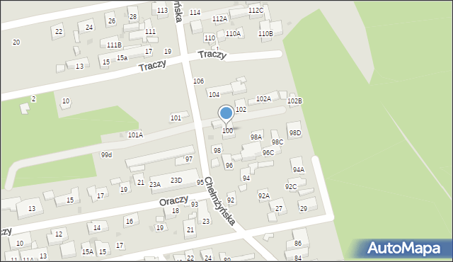 Warszawa, Chełmżyńska, 100, mapa Warszawy