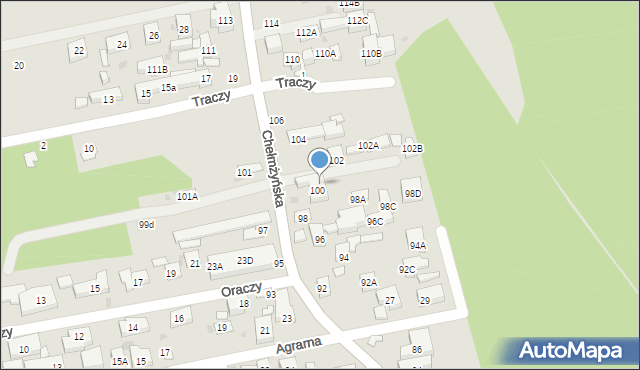 Warszawa, Chełmżyńska, 100b, mapa Warszawy