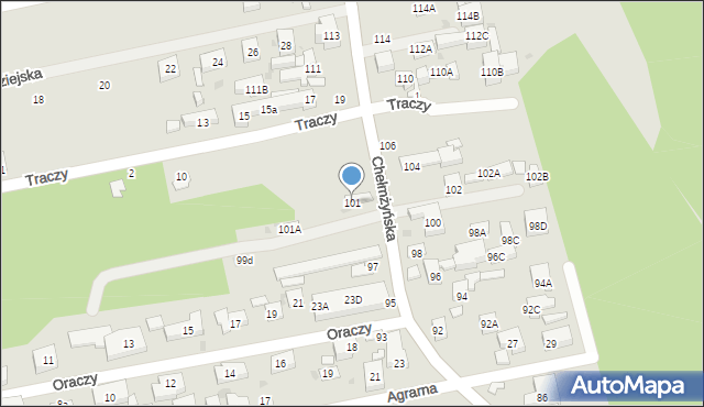 Warszawa, Chełmżyńska, 101, mapa Warszawy