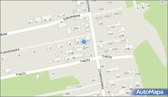 Warszawa, Chełmżyńska, 111, mapa Warszawy