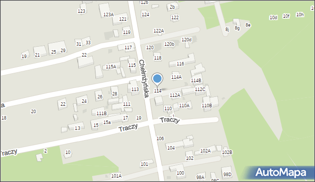 Warszawa, Chełmżyńska, 114, mapa Warszawy