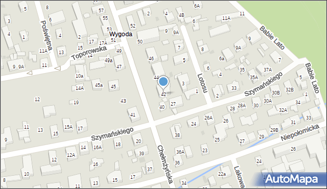 Warszawa, Chełmżyńska, 42, mapa Warszawy