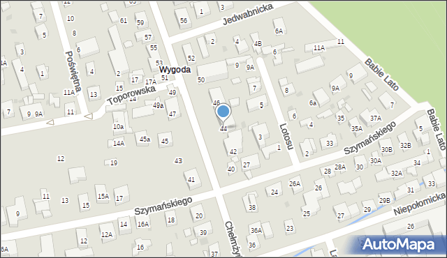 Warszawa, Chełmżyńska, 44, mapa Warszawy