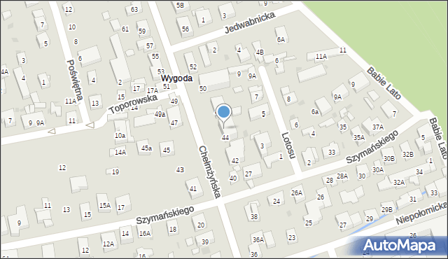 Warszawa, Chełmżyńska, 44A, mapa Warszawy