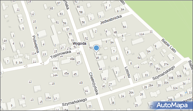Warszawa, Chełmżyńska, 46A, mapa Warszawy