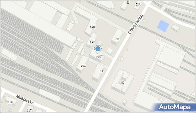 Warszawa, Chłopickiego Józefa, gen., 49A, mapa Warszawy