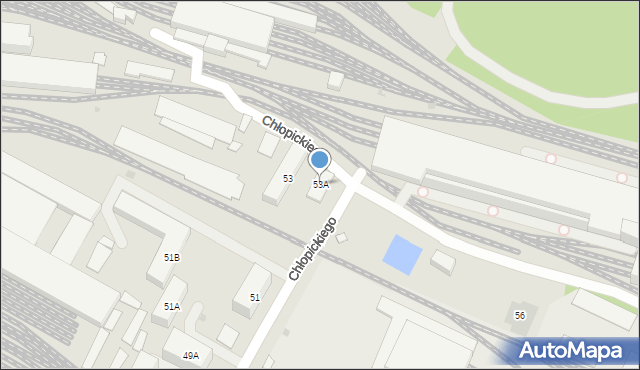 Warszawa, Chłopickiego Józefa, gen., 53A, mapa Warszawy