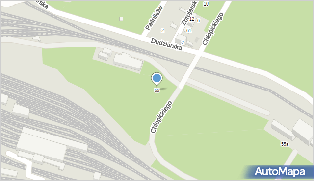 Warszawa, Chłopickiego Józefa, gen., 55, mapa Warszawy
