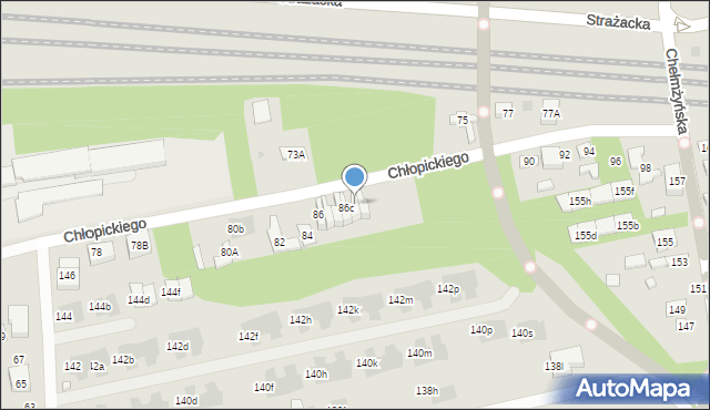 Warszawa, Chłopickiego Józefa, gen., 86d, mapa Warszawy