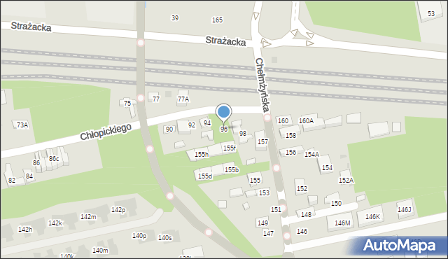 Warszawa, Chłopickiego Józefa, gen., 96, mapa Warszawy