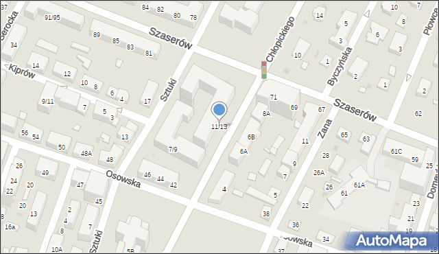 Warszawa, Chłopickiego Józefa, gen., 11/13, mapa Warszawy