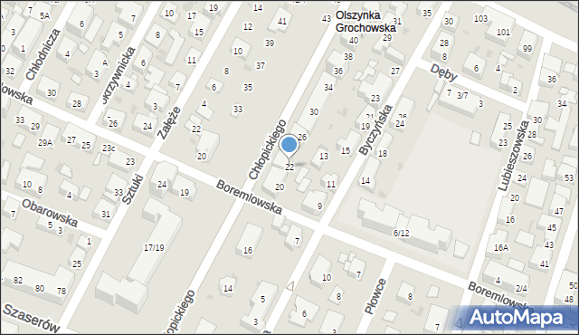 Warszawa, Chłopickiego Józefa, gen., 22, mapa Warszawy