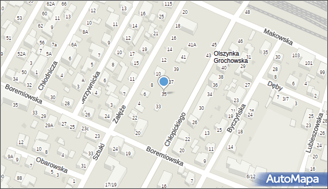 Warszawa, Chłopickiego Józefa, gen., 35, mapa Warszawy