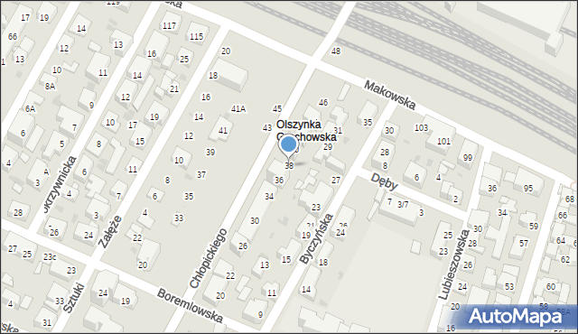 Warszawa, Chłopickiego Józefa, gen., 38, mapa Warszawy