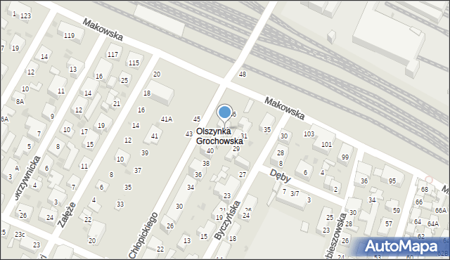 Warszawa, Chłopickiego Józefa, gen., 44, mapa Warszawy