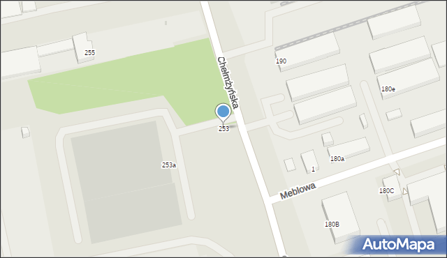 Warszawa, Chełmżyńska, 253, mapa Warszawy
