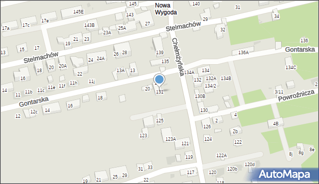 Warszawa, Chełmżyńska, 131, mapa Warszawy