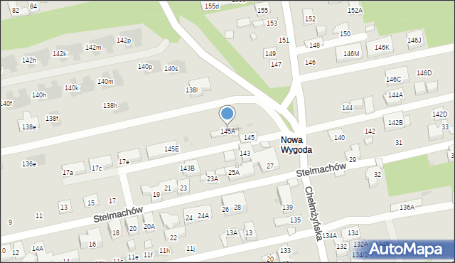 Warszawa, Chełmżyńska, 145A, mapa Warszawy