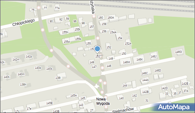 Warszawa, Chełmżyńska, 151, mapa Warszawy