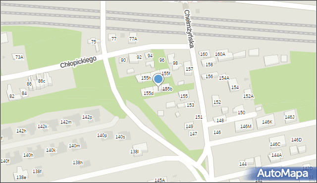 Warszawa, Chełmżyńska, 155c, mapa Warszawy