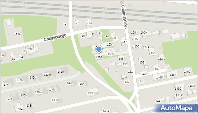 Warszawa, Chełmżyńska, 155d, mapa Warszawy