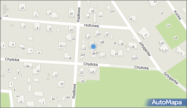 Warszawa, Chylicka, 15, mapa Warszawy