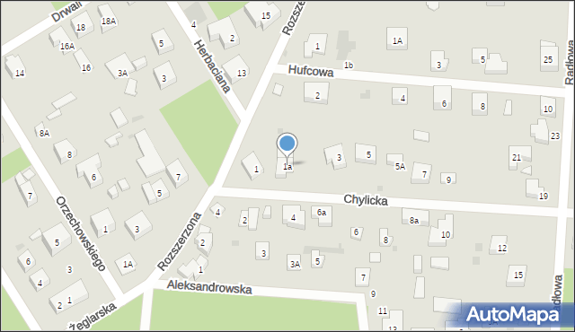 Warszawa, Chylicka, 1a, mapa Warszawy