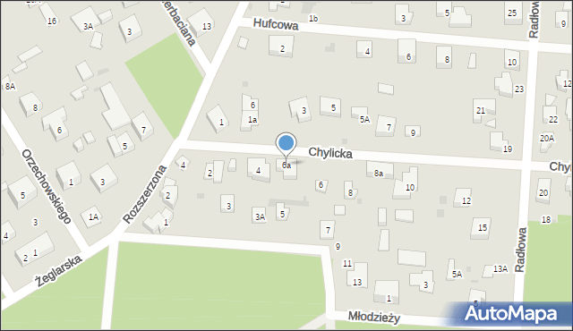 Warszawa, Chylicka, 6a, mapa Warszawy