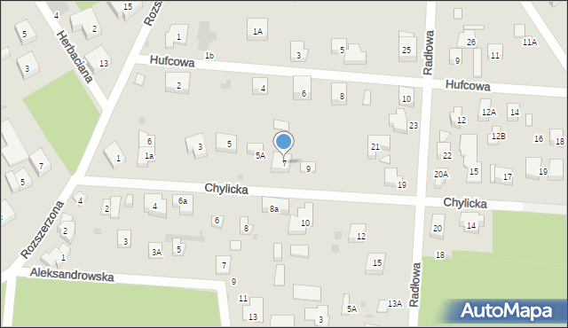 Warszawa, Chylicka, 7, mapa Warszawy